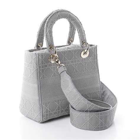 lady dior grey canvas|christian Dior lady medium.